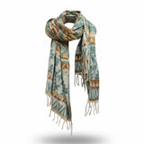 Awara Shawl - Moss Trail & Golden Clay