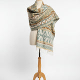 Awara Shawl - Moss Trail & Golden Clay