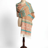 Awara Shawl - Coral Dusk & Aqua Sand