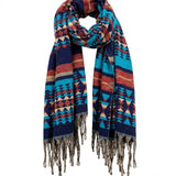 Awara Shawl - Midnight Ridge & Terracotta Sky