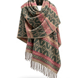 Awara Shawl – Camel Dune & Rosewood Grove