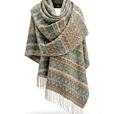 Awara Shawl - Moss Trail & Golden Clay