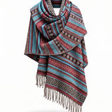 Awara Shawl - Himalayan Blue & Berry Ridge