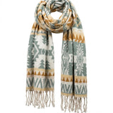 Awara Shawl - Moss Trail & Golden Clay