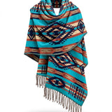 Awara Shawl - Midnight Ridge & Terracotta Sky