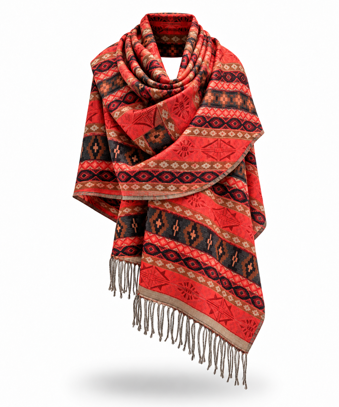 Awara Shawl - Fire Trail & Copper Dusk