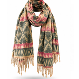 Awara Shawl – Camel Dune & Rosewood Grove